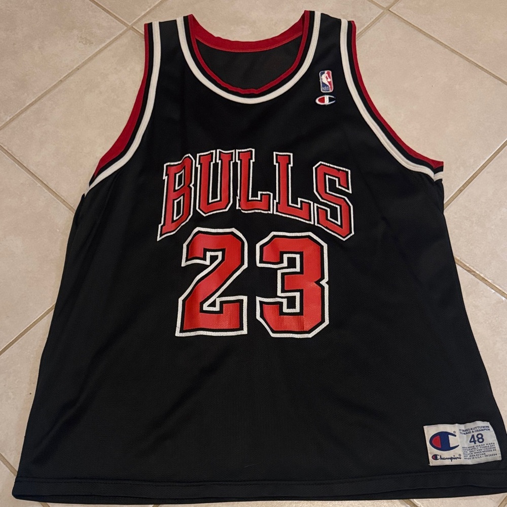 Vintage Chicago Bulls "Michael Jordan" #23 Champion Basketball Jersey